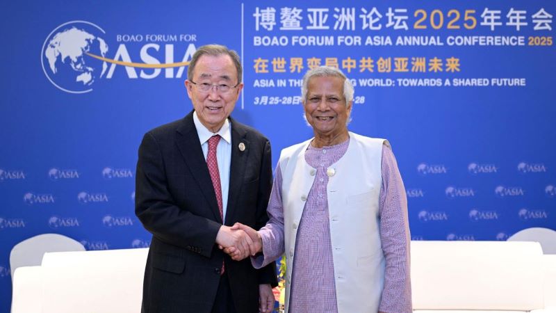 গণতন্ত্রের সুষ্ঠু উত্তরণে বান কি মুনের সমর্থন চেয়েছেন ড. ইউনূস